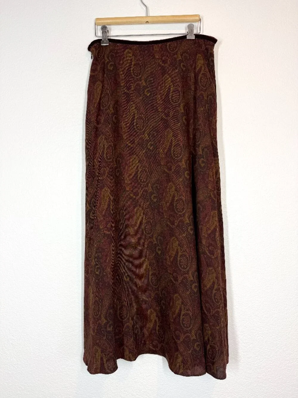 Ralph Lauren Paisley Brown Maxi Skirt Classic Cottagcore Preppy  Academia 8